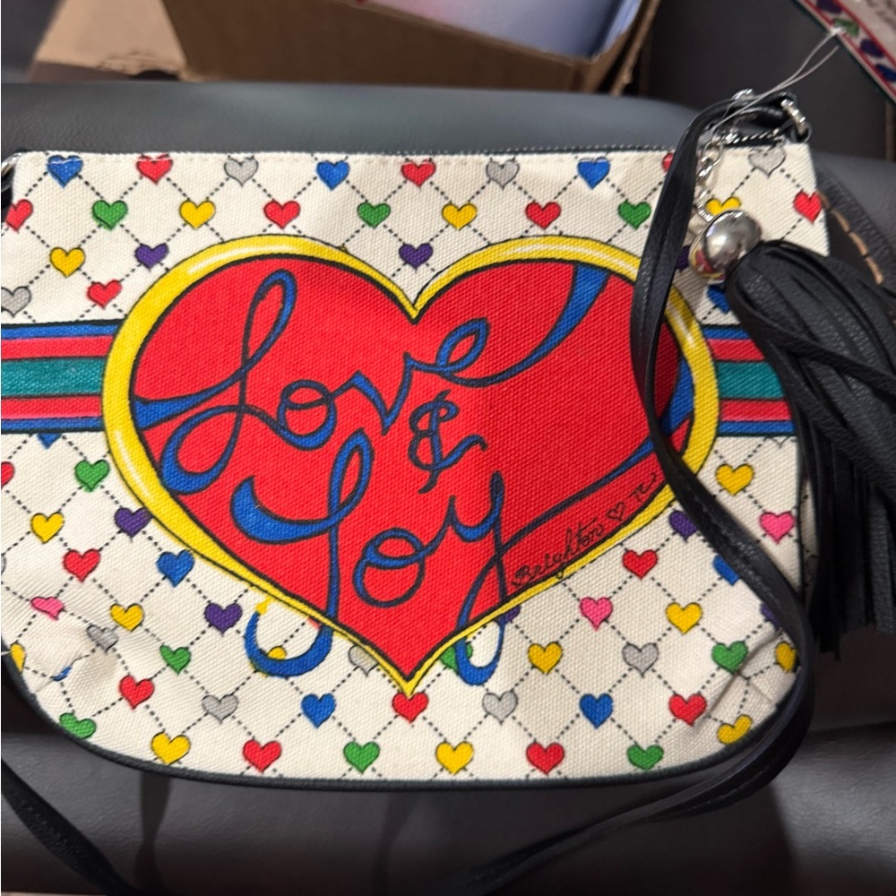 NWT Love & Joy Multicolor Heart Cross Body Bag